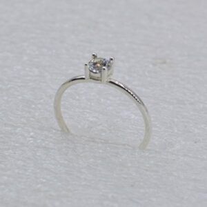 Nhẫn Bạc S925 | Birthstone đá tròn |Nhẫn sinh nhật theo tháng| 10063