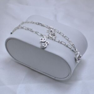 Lắc chân Bạc S925 | Phối charm thú cute |Phù hợp đi chơi, quà tặng| 29003