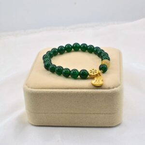 Vòng tay Đá xanh lục bảo | Mix charm lu thống, hồ lô chiêu tài |Quà tặng bình an, tài lộc| 30016