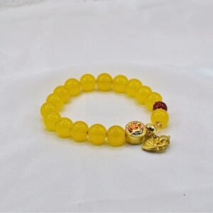 Vòng tay Đá mã não vàng | Charm hồ ly |Tăng vận đào hoa, sự khôn khéo trong giao tiếp| 30019